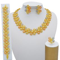 Dubai Women Gold Color Jewelry Sets African Wedding Bridal Gifts For Saudi Arab  - £34.43 GBP