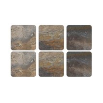 Pimpernel 10.5 x 10.5 cm MDF with Cork Back Earth Slate Coasters, Set of 6, Mult - $26.00