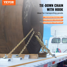 Binder Chain G80 Tie Down Tow Chain with Hooks 3/8&quot;x10.3&#39; 2 Pack 7100 lbs - $80.99