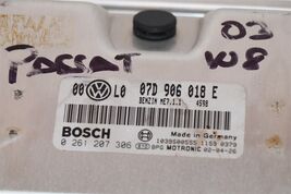 Volkswagen Passat 4.0L W8 ECM ECU Engine Control Computer Module 07D906018E image 2