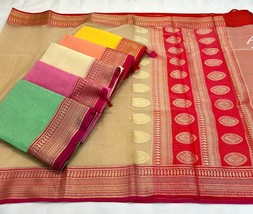 Banarasi Kota Check Soft Silk Saree || Zari Weaving silk sarees || Rich Pallu We - £56.68 GBP