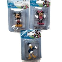 Disney Lot of 3 Mickey &amp; Friends Figurines Mickey Minnie Mouse &amp; Donald Ages 3+ - £9.69 GBP