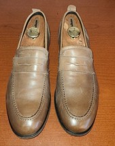 Stacy Adams Men’s Shoes 10M Brown Leather Slip On Penny Loafer - $36.58