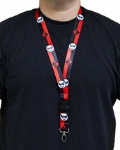 DC Comics Harley Quinn Black &amp; Red Lanyard ID Badge Holder - £5.54 GBP