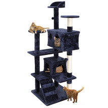 Activity Center 53&quot; Cat Tree Tower Large Playing House Condo For Rest Blue - £69.19 GBP