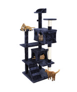 Activity Center 53&quot; Cat Tree Tower Large Playing House Condo For Rest Blue - £66.83 GBP