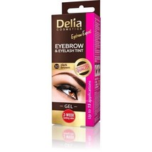 Delia Instant Eyebrow &amp; Lashes Tint Gel Dark Brown 15 ml 2-week lasting color - £5.27 GBP