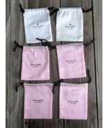 6 @ Kate Spade EMPTY Drawstring Top Gift DUST Pouch Jewelry 4.75” x 6” Bag - £19.33 GBP