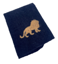 Avanti Wash Cloth Lion Black Gold Embroidered Vintage Guest Towel MCM Wa... - £8.69 GBP