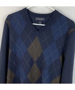 Brooks Brothers Sweater Argyle Wool Casual Navy Blue Men’s Large - £31.87 GBP