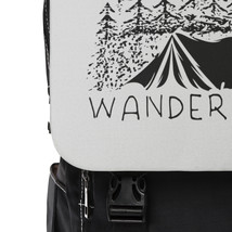 Unisex Casual Shoulder Backpack, Oxford Canvas, Black, Flap Design, Laptop Sleev - £43.80 GBP