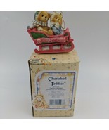 Cherished Teddies OUR 1ST  FIRST CHRISTMAS 1994 Ornament Bear Sled - $204.85 MXN