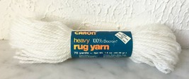 Vintage Caron Dacron Polyester Heavy Rug Yarn - 1 Skein Color White #0001 - $6.60