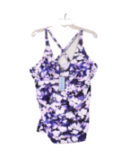 Yonique Women&#39;s Tankni Bathing Suit Top  Purple Floral Size XXL - $44.82 CAD