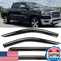 Ram 1500 Crew Cab Side Window Visors Rain Guards 4pc Set 2019-2025 Truck - $63.98