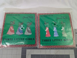 Yours Truly Three Little Girls Boys Ornament Kit - $14.95