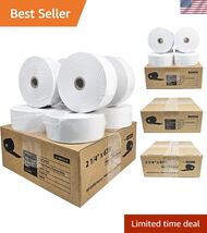 8 Rolls 2 1/4" x 675' Heavy Weight ATM Paper Rolls, 8 Rolls/Case, 80 GSM... - $136.60