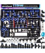 116 Pc Quick Connect Air Hose Line Fittings Kit Pneumatic Push Lock NPT ... - $84.69
