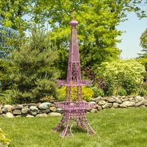 Zaer Ltd. Fancy Eiffel Tower-Inspired Two-Tiered Metal Plant Stand (Antique Whit - £575.70 GBP