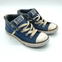 Converse Boys High Top Sneakers Canvas Lace Up Blue Size 3 - £7.64 GBP
