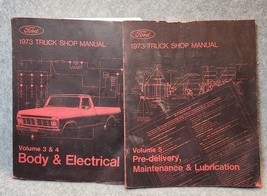 Original 1973 Ford Truck Bronco Shop Manual Volume 3 4 5 Body Electrical... - $42.08