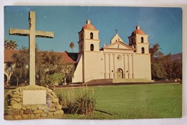 Postcard Santa Barbara Mission Church California USA Queen of the Missions - £5.29 GBP