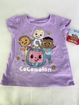 Cocomelon JJ Nina Cody Purple Short Sleeve Tie Front T-Shirt Top Kids Gi... - $14.85