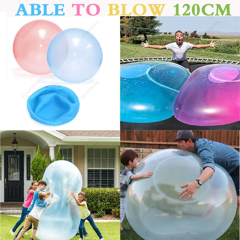 Inflatable Water Bubble Balloon Able To Blow 120CM Bubble Ball Toy Beach Ball - £19.22 GBP