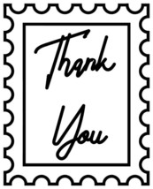 Mailbox Decal Inside Door (Thank You Stamp) - $3.99
