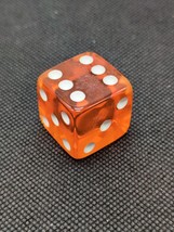 Vintage 25MM Orange Translucent D6 Dice - $19.79