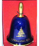 NIB Christmas 1973 Bell Lindner Kueps Bavaria Cobalt blue 24 K Gold Lim ... - £43.63 GBP