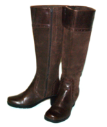 Clarks Womens 9.5M Dream Regal Brown Suede Leather Knee High Zip Boots 3... - $27.11