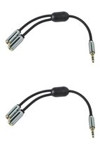 Lot of 2  Monoprice Designed for Mobile 6inch 3.5mm Stereo Splitter New - $111.71 MXN