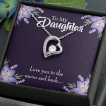 To My Daughter Love You to the Moon and Back Forever Necklace w Message Card - £44.59 GBP+