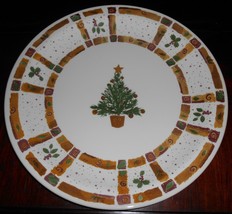  Pier 1 NATURAL CHRISTMAS PATTERN Chop Plate/Platter ENGLAND - £17.88 GBP