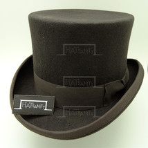  HATsanity Retro Wool Felt Formal Tuxedo Topper Hat #3 Green | Navy | Dark Olive - £39.91 GBP