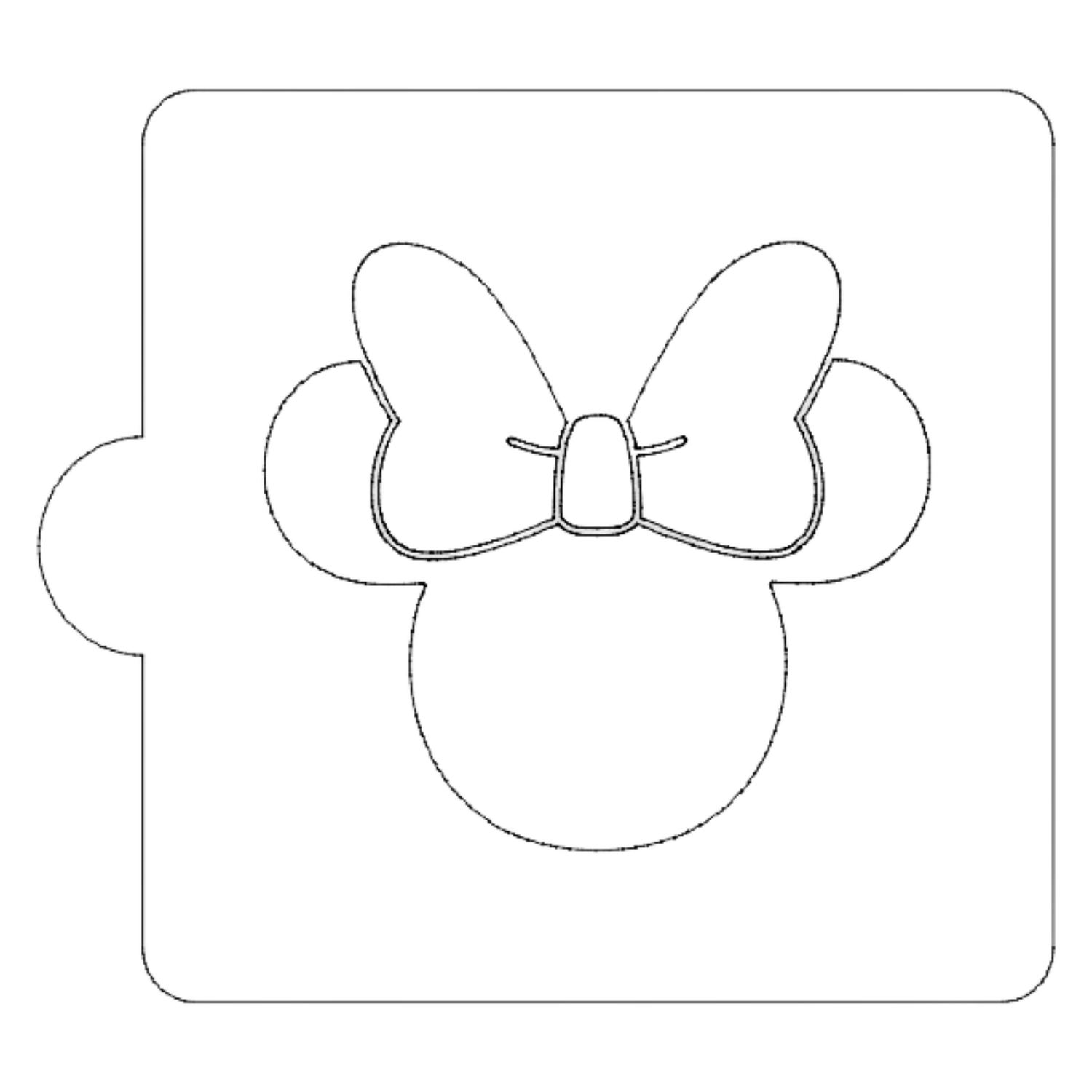 Minnie With Bow Face Stencil For Cookies Or Cakes USA Made LS530S - $3.99