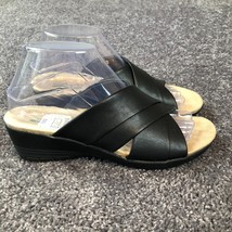 Baretraps Shoes Womens Size US 7.5 Black Wedge Slip On Memory Foam Comfort Slide - £14.65 GBP