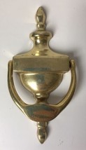 Vintage Brass Door Knocker Traditional Style Made in Spain Engravable 7.5&quot; - £11.95 GBP