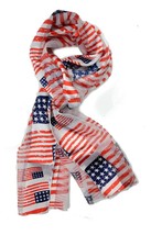 USA Flag Scarf, Patriotic, Red, White and Blue American Flag Scarf (Flag... - £10.81 GBP