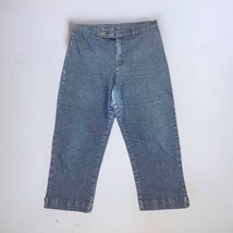 Mom Jeans Capri Ankle Cropped Denim Jeans Women&#39;s Size 11 Medium Wash - £6.31 GBP