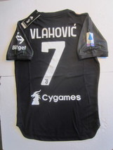 Dusan Vlahovic Juventus FC Serie A Match Slim Black Away Soccer Jersey 2... - €60,11 EUR