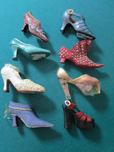 MINIATURE  8 CERAMIC COLLECTIBLE FASHION SHOES AROUND 3-4&quot; 8 PCS LOT 3 - $80.18