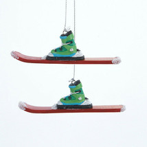 Kurt S. Adler Skis w/ Boots Christmas Tree Ornament - £8.68 GBP