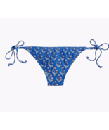 J Crew String Bikini Bottom Floral Block Print Blue NWT Size XL - $14.54