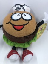 10&quot; Steak N Shake Sizzle Hamburger Plush Doll Promotional Burger Stuffed... - £5.49 GBP