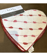 Nicole Miller Valentines  Set Of 4 Heart Shaped Placemats Valentines Day... - £27.51 GBP