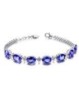 Adjustable Artificial Sapphire Charm Bracelet for Women - £10.40 GBP