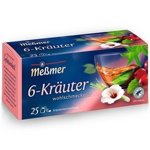 Messmer 6 Herb Mixture Tea -25 Tea bags- Made In Germany Free Shipping - £6.90 GBP