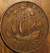 1952 Uk Great Britain Half Penny - £1.61 GBP